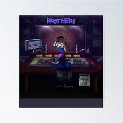 Mens Best lil tjay Rap Mens Best Brothers Artwork Poster