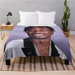 style lil tjay Throw Blanket