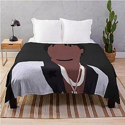 lil tjay silhouette Throw Blanket