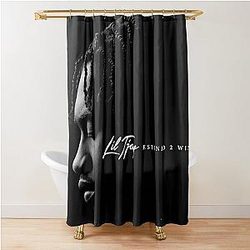Lil Tjay - Black And White Shower Curtain