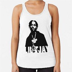 Lil Tjay rapper designs  Racerback Tank Top