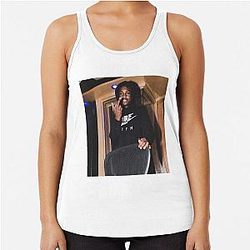 Lil Tjay Middle Finger Racerback Tank Top