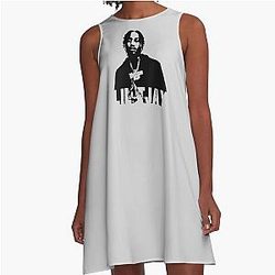  Lil Tjay rapper designs  A-Line Dress