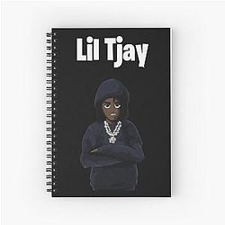 Lil Tjay Cartoon Hoodie Spiral Notebook