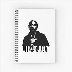 Lil Tjay rapper designs  Spiral Notebook
