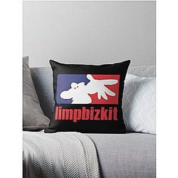 Black Cat Limp Bizkit Throw Pillow