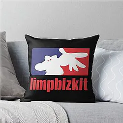 Black Cat Limp Bizkit Throw Pillow
