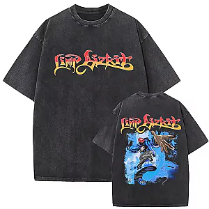 Washed Vintage Fire Blue LA2609 Limp Bizkit T-Shirts
