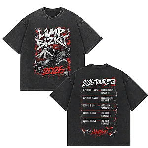 Limp Bizkit Lover Premium New Tour Date LA2609 Washed T-Shirts