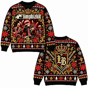 Crown & LB Crest Guitars Christmas LA1510 Limp Bizkit Sweatshirts
