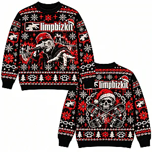 Fred Durst & Santa Skull Skateboards Christmas LA1510 Limp Bizkit Sweatshirts
