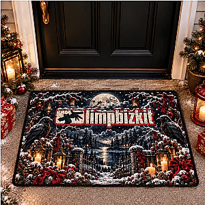 Boombox Cassette & Gingerbread Men Christmas LA1610 Limp Bizkit Doormats
