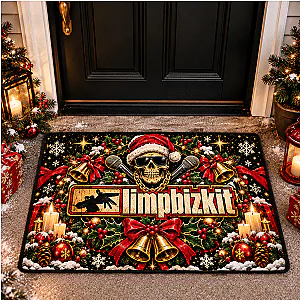 Santa Skull Guitar & Neon Christmas LA1610 Limp Bizkit Doormats