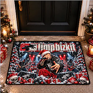 Band Drum Kit & Santa Hat Logo Christmas LA1610 Limp Bizkit Doormats