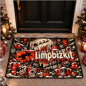 Full Band Purple & Snowman Christmas LA1610 Limp Bizkit Doormats