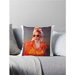 Lindsay Lohan in Interview Throw Pillow