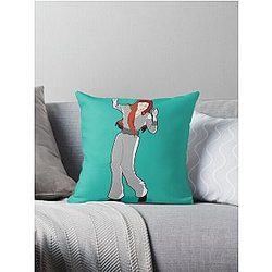 Lindsay Lohan in Mykonos Beach House Throw Pillow