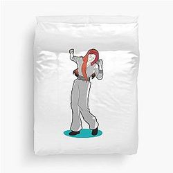 Lindsay Lohan in Mykonos Beach House Duvet Cover