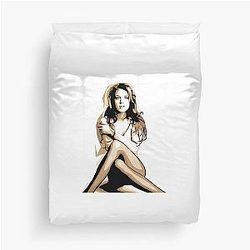 Lindsay Lohan Vector Art Duvet Cover