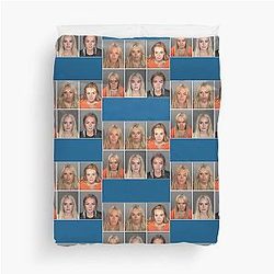 Lindsay Lohan Mugshots Duvet Cover