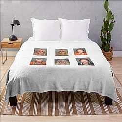 Lindsay Lohan Mugshot Throw Blanket