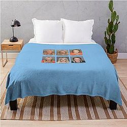 Lindsay Lohan Mugshots T-Shirt Throw Blanket