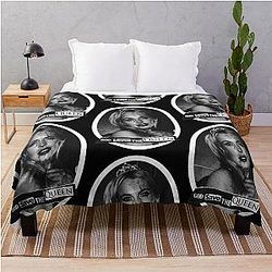 Lindsay Lohan God Save the Queen Throw Blanket