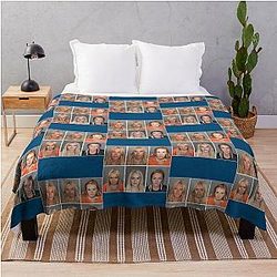 Lindsay Lohan Mugshots Throw Blanket