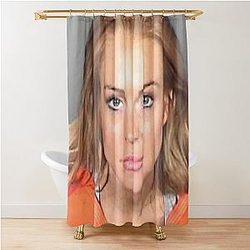 Lindsay Lohan 2010 Mugshot Shower Curtain