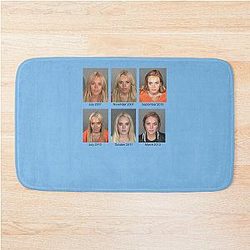 Lindsay Lohan Mugshots T-Shirt Bathing Mat