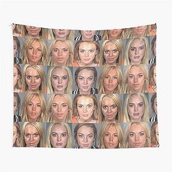 Lindsay Lohan Mugshot Tapestry