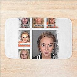 Lindsay Lohan Mugshot Badematte