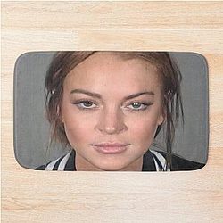 Lindsay Lohan Mugshot Bath Mat