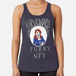 Fursona Lindsay Lohan Furry NFT Racerback Tank Top