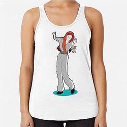 Lindsay Lohan Lilo in Mykonos Beach House Racerback Tank Top