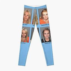 Lindsay Lohan Mugshots T-Shirt Leggings