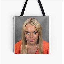 Lindsay Lohan iconic mugshot Tote Bag