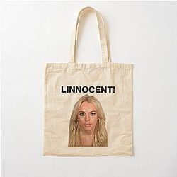 Lindsay Lohan Innocent Mugshot Cotton Tote Bag
