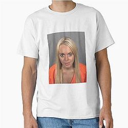 Lindsay Lohan Iconic Mugshot Classic T-Shirt
