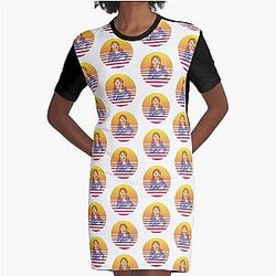 Lindsay Lohan Furry NFT Fursona The Lindsay Lohan Furry Tweet Graphic T-Shirt Dress