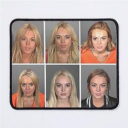 Lindsay Lohan Mugshots Mousepad