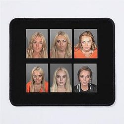 Lindsay Lohan Mugshot Mouse Pad