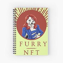 Fursona Lindsay Lohan Furry NFT Spiral Notebook