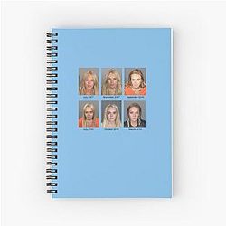 Lindsay Lohan Mugshots T-Shirt Spiral Notebook