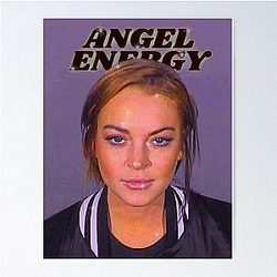 Lindsay Lohan Mugshot but Y2K Poster