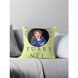 Fursona Lindsay Lohan Furry NFT Throw Pillow