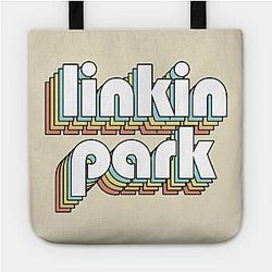 Linkin Park - Retro Rainbow Typography Faded Style Bag TP0509