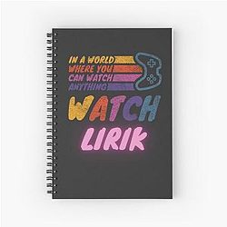 Watch Lirik twitch YouTuber spiral notebook