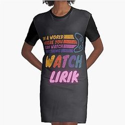 Watch Lirik twitch Streamer Graphic T Shirt Dress