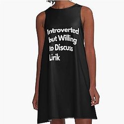 Introverted but Willing to Discuss A-Line Dress